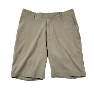 Lacoste Sport Shorts Mens 30 Performance Chino Stretch Khaki Solid Golf Flat